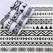 1 sheet DIY Nail Art Water Transfer Stickers Geometry Line slider adhesive Watermark Decals Women Beauty Wedding Nails 2024 - buy cheap