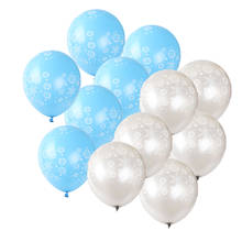 Globos de látex de copo de nieve azul, decoraciones para fiesta temática de cumpleaños y bodas, suministros de juguetes para niños y niñas, 12 Uds. 2024 - compra barato