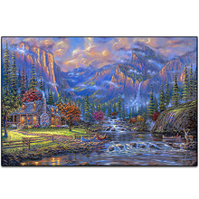 Pintura de diamante europeia clássica paisagem bordada 5d diamante bordado imagens de parede pintura mosaico decoração 2024 - compre barato