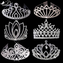 Carddoor Elegant Crown and Hair Accessories Headband Girl Bride Crystal Crown Wedding Banquet Hair Accessories Jewelry Headdress 2024 - buy cheap