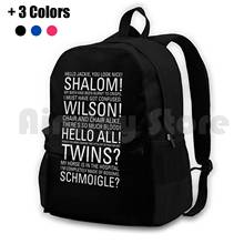 Jim Quotes Friday Night Dinner Outdoor Hiking Backpack Riding Climbing Sports Bag Hello Jackie You Look Nice Hello Jackie My 2024 - buy cheap