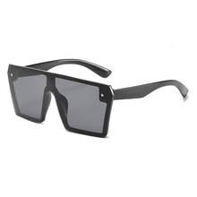 Óculos de sol quadrados para mulheres, tamanho grande, lentes transparentes, sombreado, espelhado 2024 - compre barato