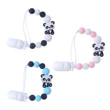 Cute Baby Pacifier Chain Silicone Cartoon Panda Infants Newborn DIY Nipple Clip 2024 - buy cheap