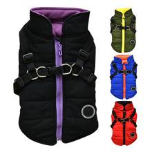Pet Clothes Dog Vest Harness Pet Winter Warm 2 In 1 Outfit Padded Jacket For Small Puppy Dogs Pet Cold Weather Coat XS-XXL. 2024 - buy cheap