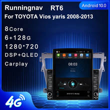 Автомобильная Мультимедийная система, автомагнитола под управлением Android 9,7, с видеоплеером, GPS и RDS Навигатором, для TOYOTA Vios yaris 10,1-2008, Типоразмер 2013 дюйма 2024 - купить недорого