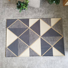 Serie con motivos geométricos de entrada para el hogar, alfombra Jacquard para la puerta de la sala de estar, antisuciedad, para el suelo de la cocina, de gran tamaño 2024 - compra barato