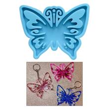 DIY Crafts Making Tool Key Chain Epoxy Resin Mold Handmade Butterfly Shape Keychain Casting Silicone Mould 2024 - buy cheap