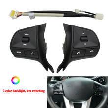 (7-color backlight) volante multifuncional para kia rio 2011-2014 botão de controle de áudio telefone interruptor de volume bluetooth 2024 - compre barato