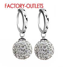 Newest Female Jewelry Pure 925 Sterling Silver Shiny Austrian CZ Disco Ball Lever Back Earring For Women High Standard Fast Ship 2024 - buy cheap