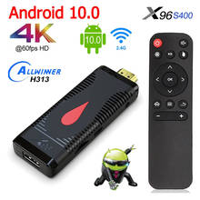 Tv box x96 s400 com mini pc, android 10, 2.4g, wi-fi, 2gb e 16gb, allwinner h313, smart tv, 4k, hd, media player 2024 - compre barato