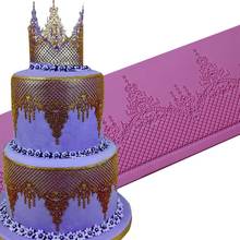 Silicone Cake Lace Edge Mold Crown Lace Pad DIY Fondant Baking Decoration Mould Flower Cutter Cake Sugar Craft Plunger Tools 2024 - buy cheap