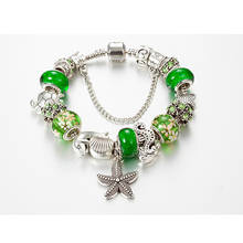 ANNAPAER бисер серебряного цвета браслет с зелеными кристаллами Морская звезда, Подвески Браслеты для фотографий, дропшиппинг B16036 2024 - купить недорого