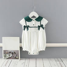 Baby Bodysuits for 0-24M Peter Pan Collar 2021 Summer Girls Jumpsuits One-piece 100% Cotton Cotton Newborn Baby Girl Clothes 2024 - buy cheap