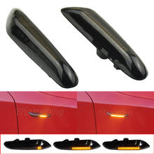 Светодиодный динамический Боковой габаритный фонарь поворота светильник индикатор мигалки лампы сигнальная лампа для BMW E46 E60/E61 E81/E87 E82/E88 E83 X3 E84 X1 2024 - купить недорого