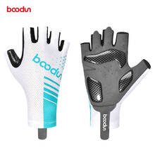 Boodun-luvas de ciclismo com dedos antiderrapantes., luvas de bicicleta acolchoadas de gel 4d para corrida, antiderrapante. 2024 - compre barato