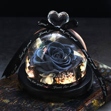 Beauty And The Beast Dried Flower Rose In Glass Dome Eternal Rose LED Light Mother's Day Birthday Valentines Day Gift 2024 - buy cheap