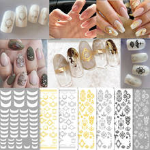 1 Sheet Nail Sticker Curve Stripe Lines Nails Stickers Gradient Adhesive Striping Tape Nail Foil 3D Nail Stickers Art 2024 - buy cheap