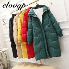 2020 Winter Stand Collar Solid Long Down Jacket Women 90% White Duck Down Coat Yellow Down Parka Blue Thick Warm Snow Outerwear 2024 - buy cheap