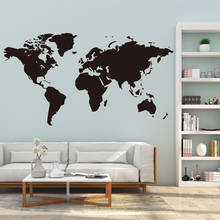 Adesivo de parede de vinil cm x 109cm, mapa mundi, decoração para casa, sala de estar, quarto, decalque, mural de papel de parede 2024 - compre barato