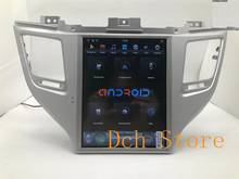 10,4 ''вертикальный Большой экран Tesla стиль Android 9,0 PX6 автомобильный DVD GPS навигационный плеер для Hyundai IX35 Tucson 2015 2016 2017 2024 - купить недорого