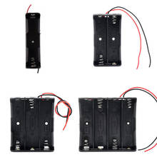 Caja de plástico negro para almacenamiento de batería, 1x2x3x4x18650, 1, 2, 3 y 4 ranuras, contenedor con cable de plomo, DIY 2024 - compra barato