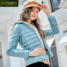 Winter Ultra Light Autumn Down Jacket Women 90% White Duck Down Coat Female Short Hooded Warm Clothes Ladies 2021 LWL1055 2024 - buy cheap