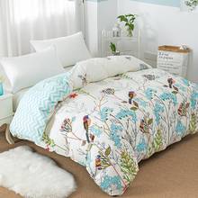 30 Floral Bird Single Double Duvet Cover 100% Cotton Full Queen King Quilt Cover with Zipper Soft Comforter Cover no Pillowcase 2024 - buy cheap