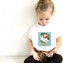 Christmas Print Kids Christmas Shirts Santa Girl Boy Christmas Shirt Candy Santa Claus Gift Design Round Neck Children's T-shirt 2024 - buy cheap