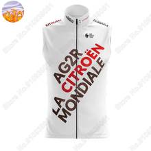 Camiseta sin mangas de Ciclismo AG2R para hombre, chaleco de invierno para bicicleta de carretera, Maillot, 2021 2024 - compra barato