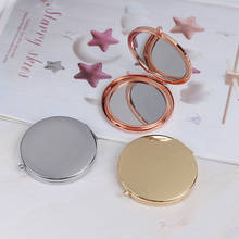 1PCS Women Make Up Mirror Fashion Cosmetic Folding Portable Compact Pocket With Makeup Tool Nice Gift 3 Colors 2024 - buy cheap