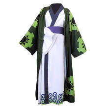 One Piece Roronoa Zoro Cosplay Costume Kimono Robe Full Suit Halloween Carnival 2024 - buy cheap