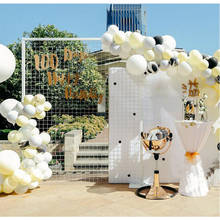 Decoração de arco de aniversário e casamento, fundo, adereço forjado, balão de flor único, tela de malha, guia de estrada, gramado ao ar livre 2024 - compre barato