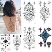 1pcs Temp Body Art Lower Back Temporary Tattoos Fantasy Fake Tattoo for Women Girls Adult Tribal Flower Waterproof Stickers 2024 - buy cheap