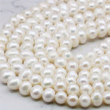 10-11mm White Akoya Freshwater Pearls Loose Beads Accessory Parts Fashion Jewelry Semi-finished Necklace 15inch Wholesale Supply 2024 - buy cheap