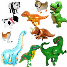 Bola de helio para decoración de fiestas de cumpleaños, juguete bonito de animales pequeños, bulldog, perro, Parque jurásico, dinosaurio, panda, globo, 1 unidad 2024 - compra barato