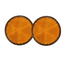 NEW-2 x 2inch Round Orange Reflectors Universal For Motorcycles ATV Bikes Dirt Bikes 2024 - buy cheap