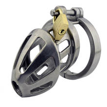 New Stainless Steel Male Chastity Penis Cage Cock Lock Device, 4size Rings Cock Cage Metal Chastity Cage BDSM Sex Toys For Men. 2024 - buy cheap