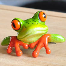 Resin 3D Frog Figurine Garden Decor Car Dashboard Underwater Decor Onament Gift 2024 - buy cheap