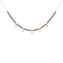 Colar colorido de zircônio cz, estrela, anis-choker, para mulheres, contas pretas, corrente, boho, presente de joia para melhor amigo, 2020 2024 - compre barato