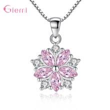 Good Quality 925 Sterling Silver Flower Necklaces For Lady/Woman Wedding/Engagement Party Jewelry Accessory 2024 - buy cheap