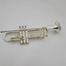 Высококачественный Bb-труба LT180S-72 с золотым и серебряным покрытием, латунный Профессиональный музыкальный инструмент с чехлом, бесплатная доставка 2024 - купить недорого
