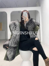 Angel Wings jacket parka Women's Winter New Detachable Fox Fur Grass Long Jacket Rabbit Fur Liner 2024 - buy cheap