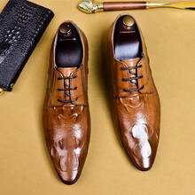 Zapatos formales para hombre, calzado oxford de cuero genuino, color negro, con cordones, para vestir, bodas y negocios, 2020 2024 - compra barato