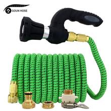 Telescopic Hose Adjustable Pistol Garden Hose Natural Latex Car Washer High Pressure Hose Shrink Flexibele Tuinslang Irrigation 2024 - buy cheap