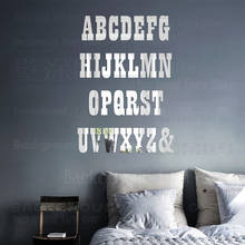 1pc Mirrror Wall Sticker New Year Home Decoration Accessory For Decor 2021 Christmas Font Name Letters Alphabet Sign R266 2024 - buy cheap