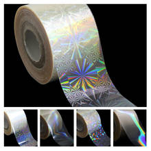 120 m/rollo holográfica clavo hojas cielo estrellado brillo láminas arte de uñas transferencia etiqueta engomada de papel 2024 - compra barato