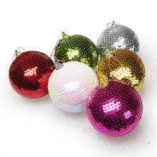 Bolas de ouro e prata com glitter e strass, decoração de árvore de natal, 8cm, decoração para decoração de casa 2024 - compre barato