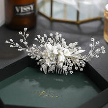 FORSEVEN Handmade Flower Shape Rhinestone Hair Comb Bride Wedding Headdress Women Headpeice Hair Pin Hair Jewelry Accessory JL 2024 - buy cheap