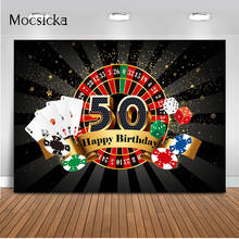 Casino Party Background Poker Las Vegas Party Birthday Theme Casino Night Photography Backdrop Decorations Props 50th birthday 2024 - buy cheap
