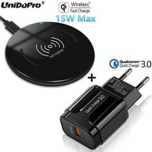 Qi 15W Fast Wireless Charger Pad with QC 3.0 EU AC Adapter for Blackview BV9800 BV9700 BV9600 Pro BV9500 Plus BV6800 Pro 2024 - buy cheap
